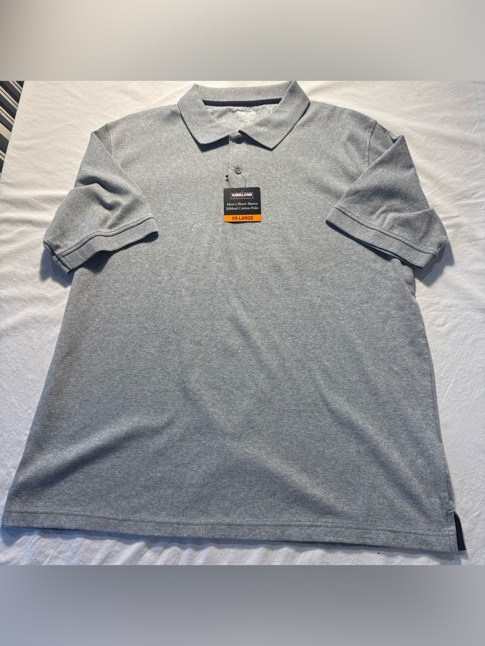 NWT Kirkland Signature Men’s Gray Polo Shirt - XX-Large